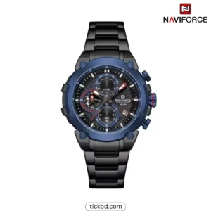 Naviforce NF8071 Stylish Watch for Men - Silver Black