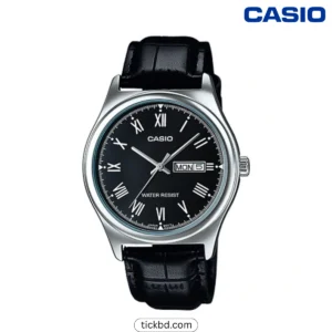 Casio MTP-V006L Men's Leather Strap Day-Date Watch