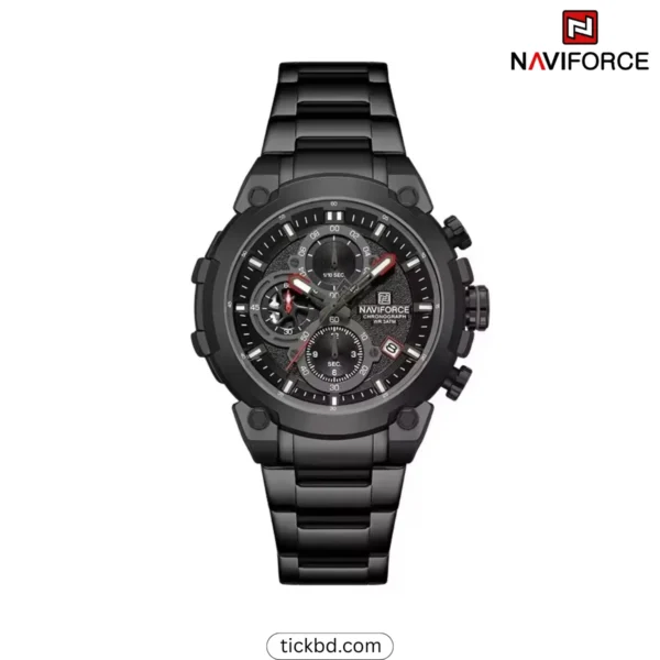 Naviforce 8071 Stylish Watch for Men - Full Black