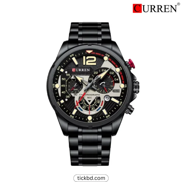 CURREN 8395 Luxury Brand Watch for Men - Black-Gold