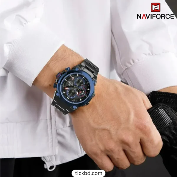 Naviforce 8071 watch for Men - Black Blue