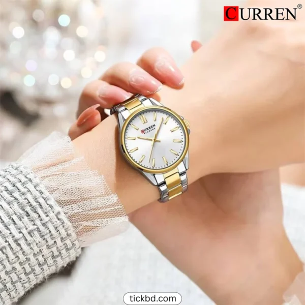 CURREN 9090 Exclusive Luxury Women's Watch – Silver Gold