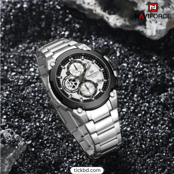 Naviforce NF8071 Watch Best Price in Bangladesh - Silver Black
