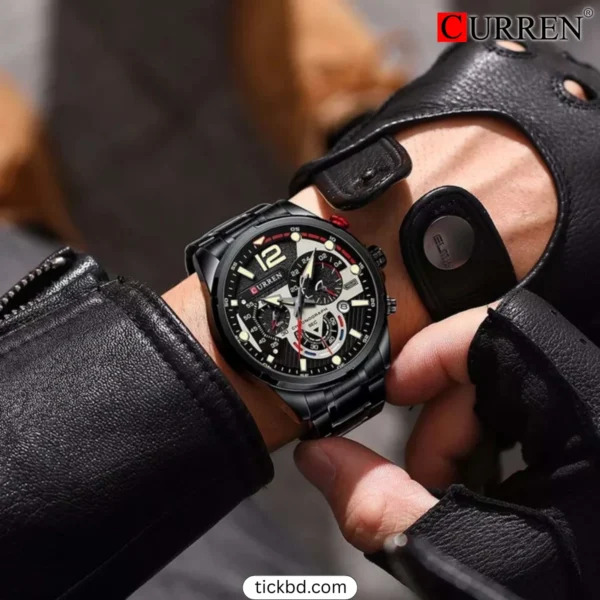 CURREN 8395 Watch Best Price in Banlgadesh - Black-Gold