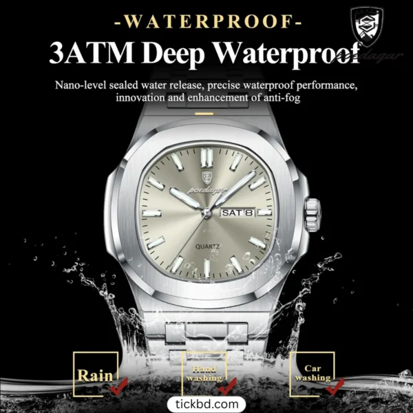 POEDAGAR 853 clock tick bd - Silver Gray