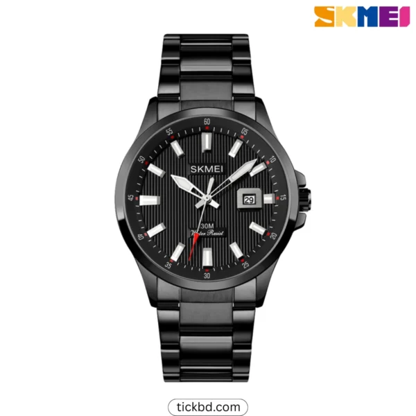 SKMEI 1654 Men's Luxury Quartz Watch - Black