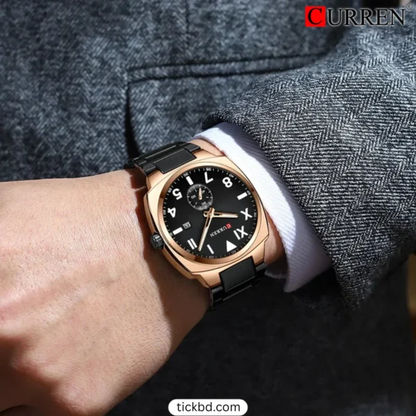 CURREN 8472 Watch - Rose Black tick bd
