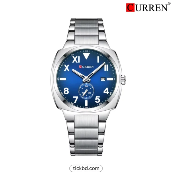 CURREN 8472 New Arrival Luxury Men Watch - Silver Blue