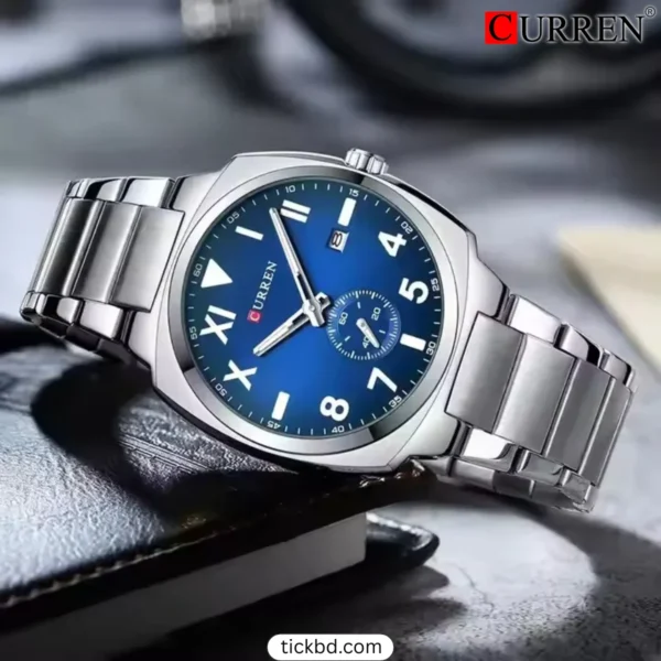 CURREN 8472 Silver Blue Watch for boys