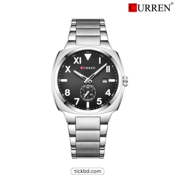 CURREN 8472 New Arrival Luxury Men Watch - Silver Black