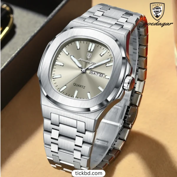 POEDAGAR 853 Watch - Silver Gray price in Bangladesh