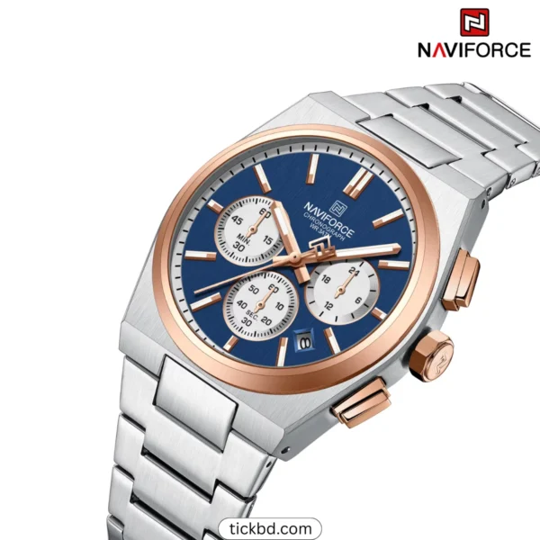Naviforce 8048 tick bd Silver Rose Gold