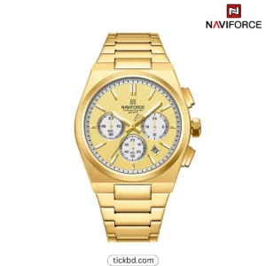Naviforce 8048 Men's luxury Watch - Gold