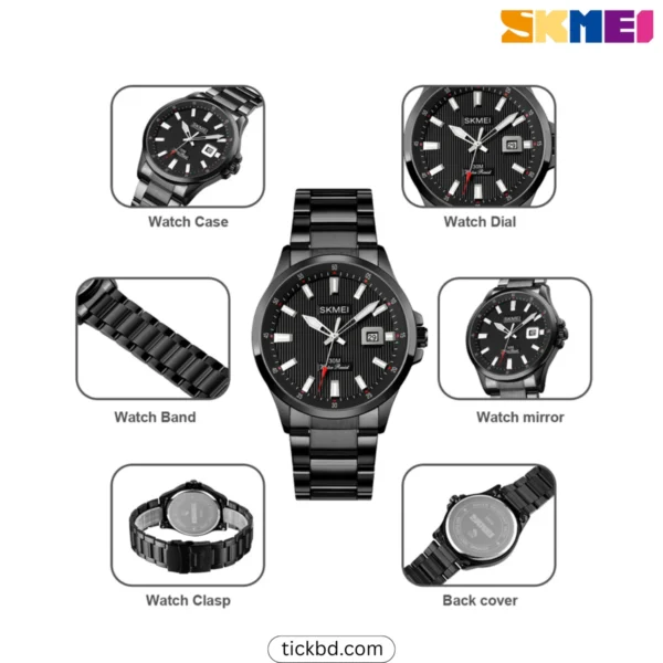 SKMEI 1654 clock for men Black tick bd