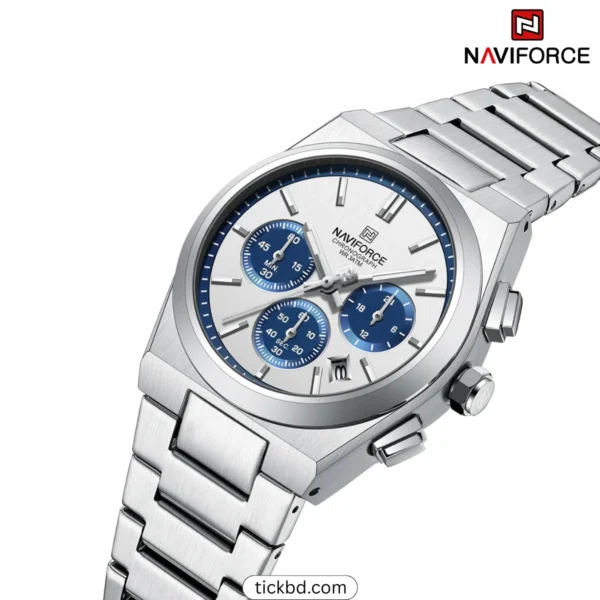 Naviforce NF8048 Watch for men - Silver White