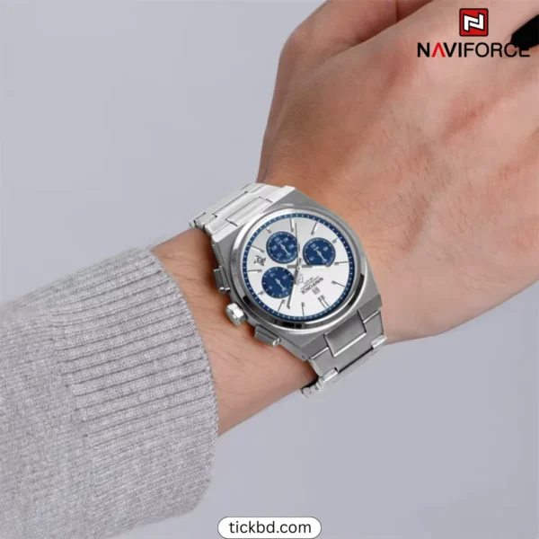 Naviforce NF8048 Watch Best Price in Bangladesh - Silver White