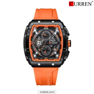 CURREN 8442 Men's Quartz Watch Waterproof - Orange