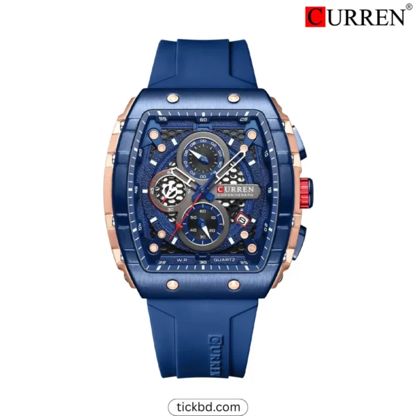 CURREN 8442 Blue Men's Quartz Watch Waterproof - Blue