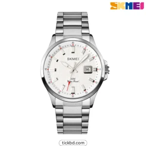 SKMEI 1654 Men's Luxury Quartz Watch - Silver