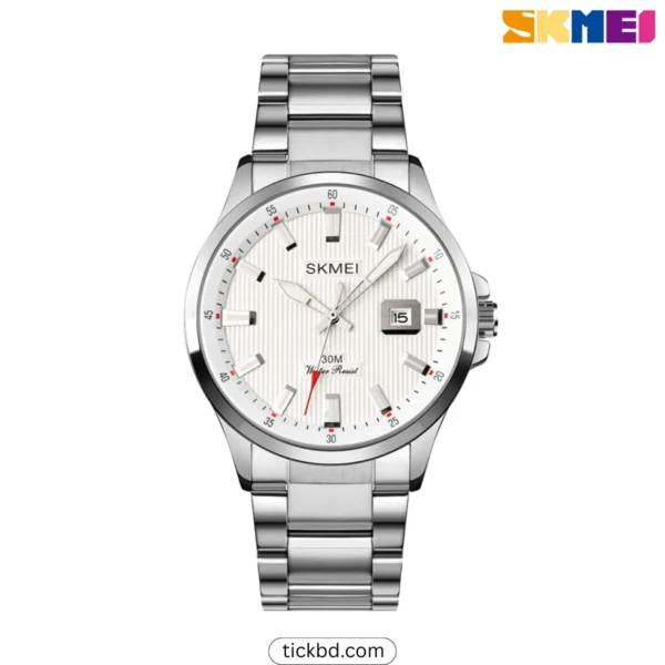 SKMEI 1654 Men's Luxury Quartz Watch - Silver
