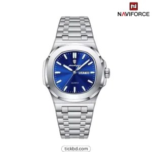 POEDAGAR 853 Luxury Square Man Watch - Silver Blue