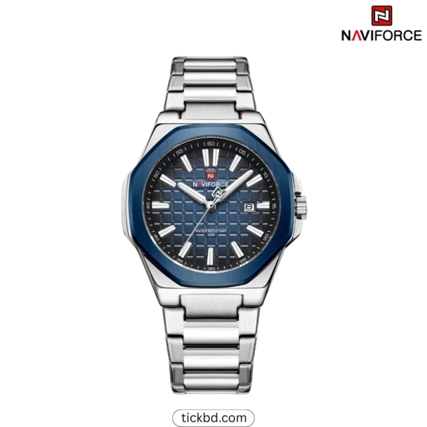 NAVIFORCE 9258 Luxury Watch for Men - Silver blue