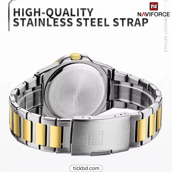 NAVIFORCE 9258 Watch Gold black Price in Bangladesh