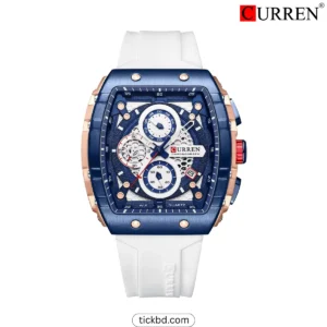 CURREN 8442 Men's Quartz Watch Waterproof - White