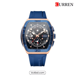 Side view of Curren 8443 watch showing alloy case and buckle clasp