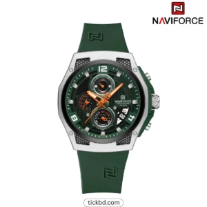 Naviforce 8051T Luxury & Durable Watch – Green Silver