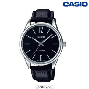Casio MTP-V005L-1B Stylish Watch with Leather Band