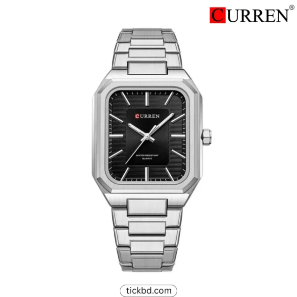 Curren 8457 Luxury Men’s Watch - Silver Black