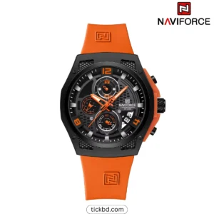 Naviforce NF8051 Luxury & Durable Watch – Orange Black