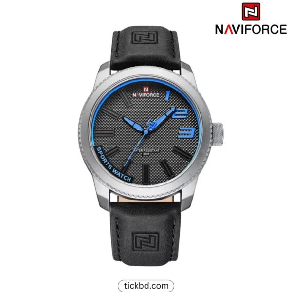 Naviforce NF9202L Men's Luxury Watch – Black Silver