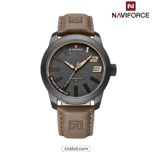 Naviforce 9202L Men's Premium Quartz Watch – Black Brown