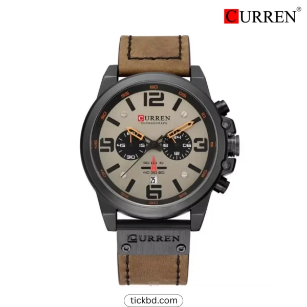 CURREN 8314 Chronograph Watch for Men - Broun