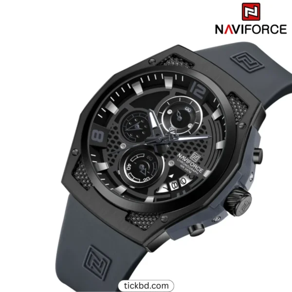 Naviforce NF8051T Stylish & Durable Watch – Black Gray