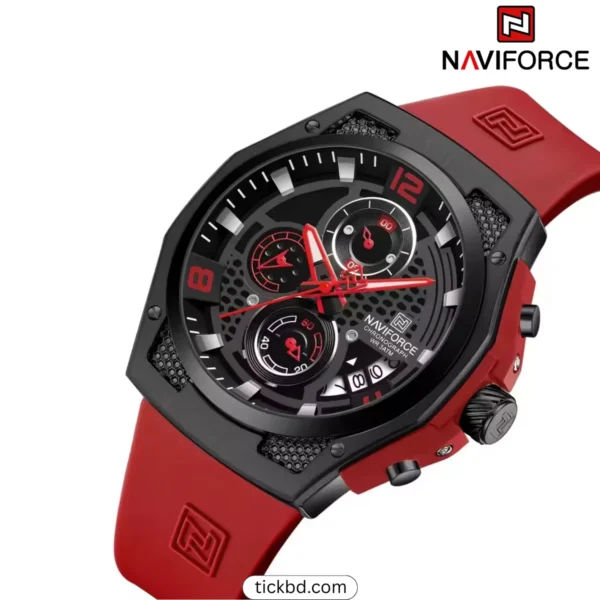 Naviforce NF8051 Red Black Men's Watch in Banlgadesh