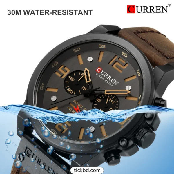 CURREN 8314 Waterproof watch for men in Bangladesh - Gray