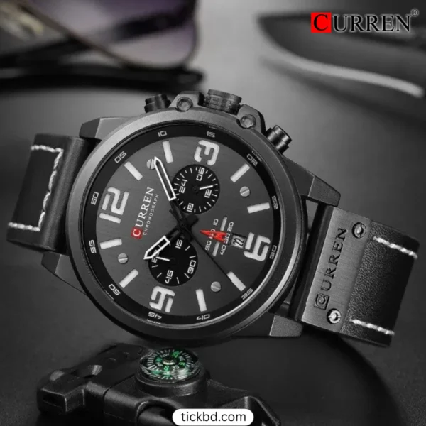 CURREN 8314 Waterproof watch for Men - Black