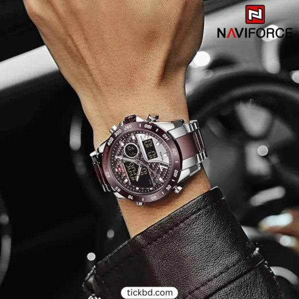 Naviforce 9171 CH Silver Dack Red Watch