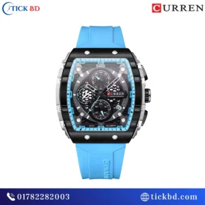 CURREN 8442 Men's Sports Chronograph Watch Japanese Quartz Silicone