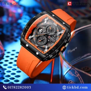 CURREN 8442 Men's Sports Chronograph Watch – Large Rectangle Japanese Quartz | Best Price in Bangladesh
