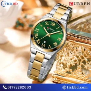 Curren 9095 Elegant Ladies Watch – Stainless Steel Roman Dial