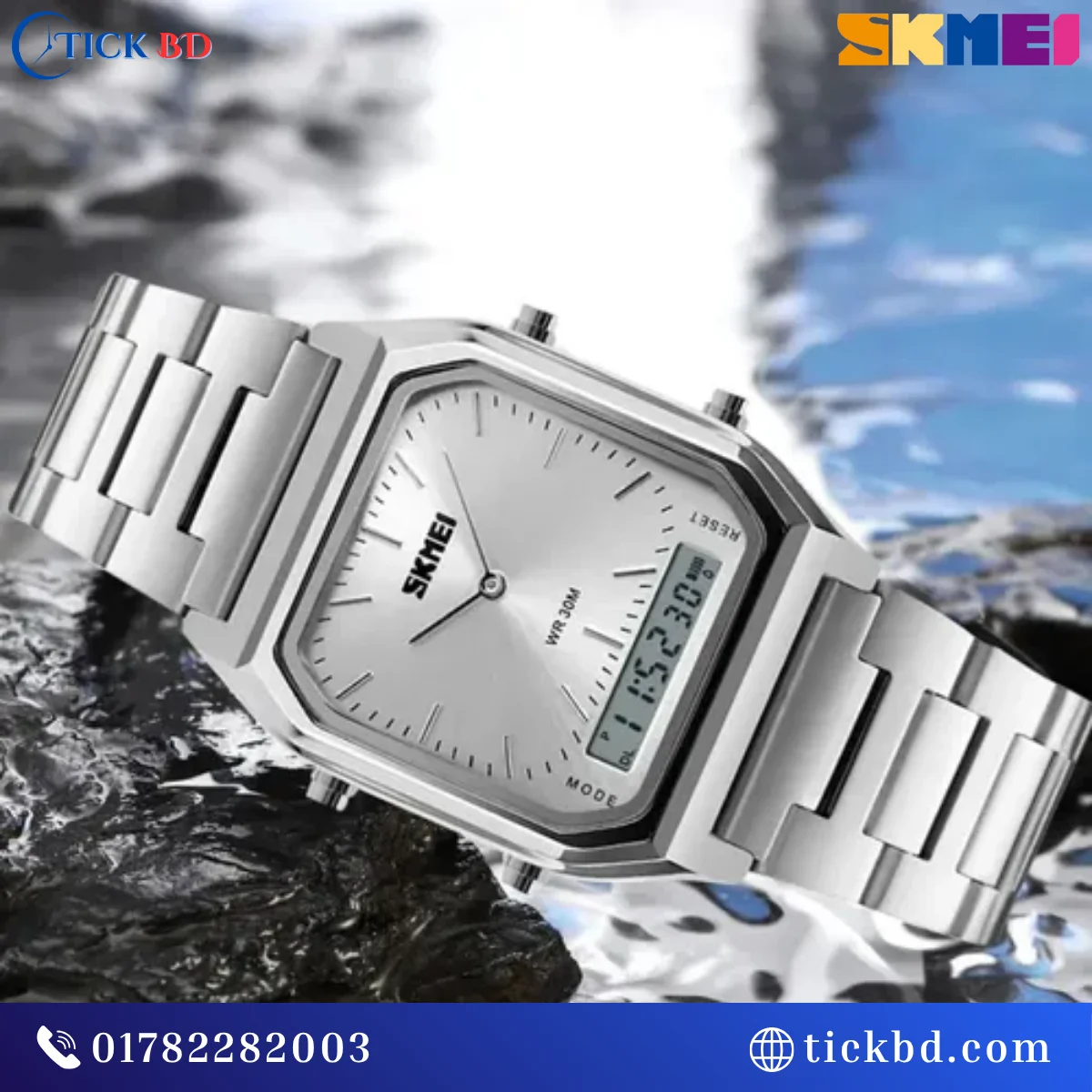 Curren 9090 Men's Watch 42mm Stainless Steel Analog Quartz