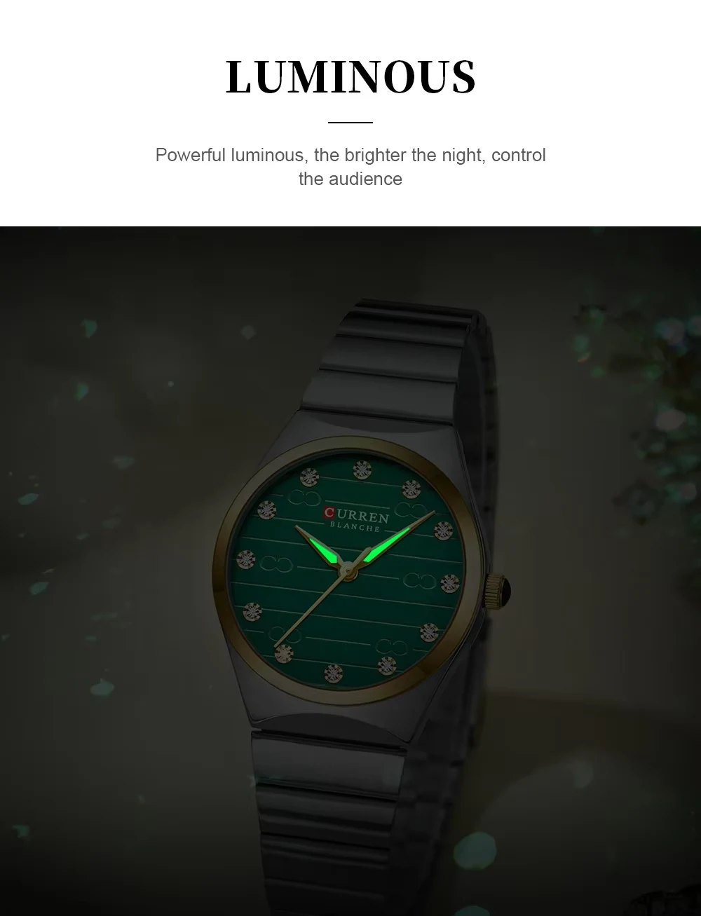 CURREN 9110 top brand watch for women Young luxury ladies watch Round Dial Stainless Steel reloj mujer