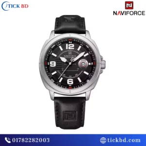NAVIFORCE NF8078 Men's Sports Watch Compass Dial Leather Strap