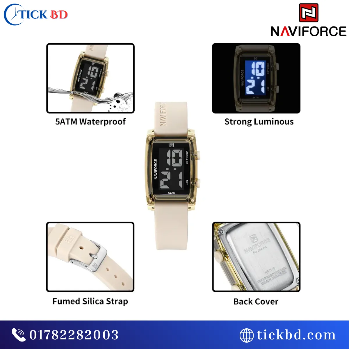 Naviforce NF7118 Women's Watch price in Bangladesh