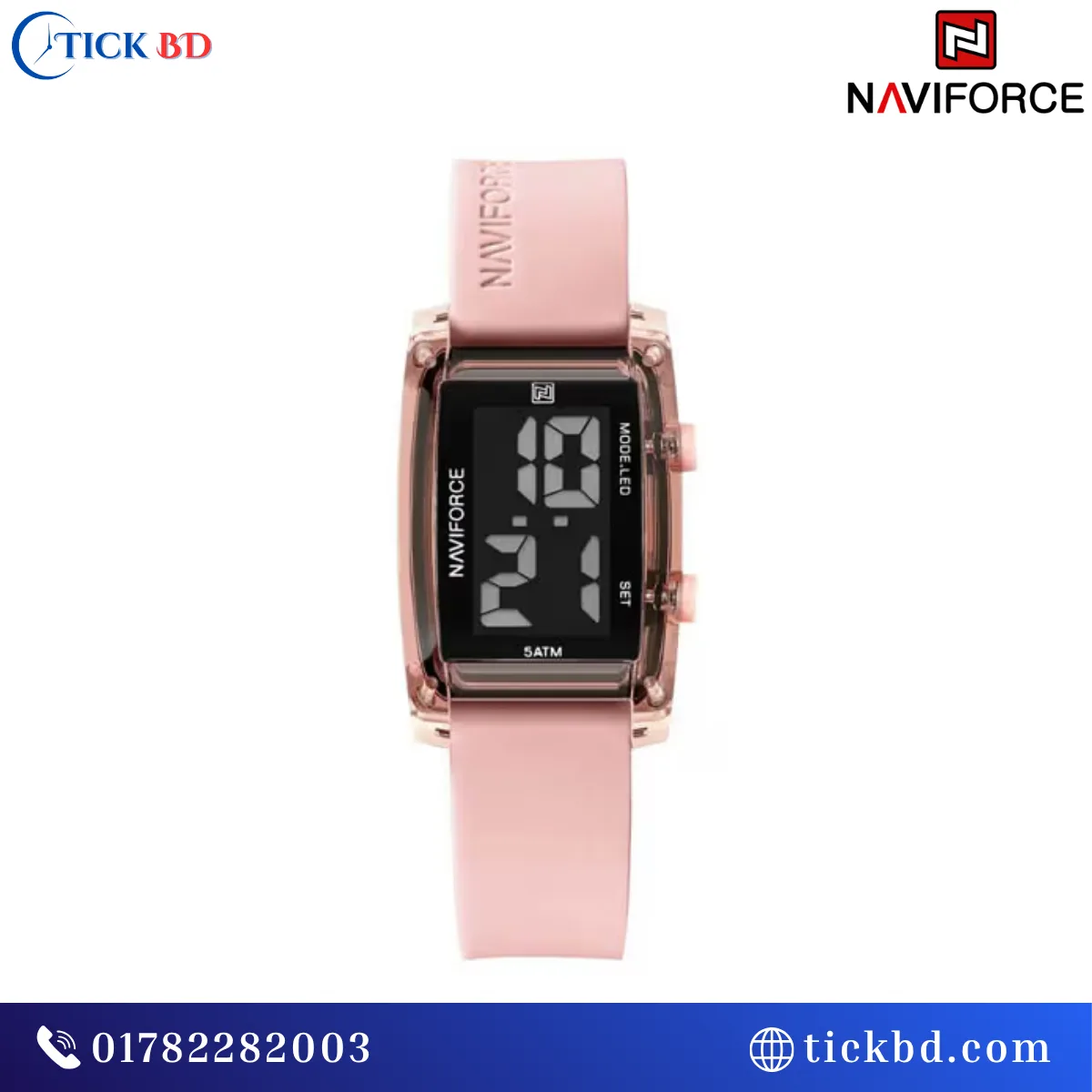 Naviforce NF7118 Women's Square Digital Watch