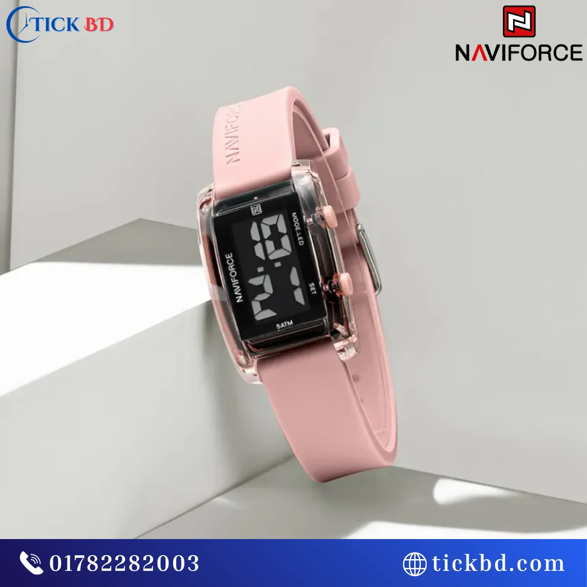 Naviforce NF7118 Women's Square Digital Watch - Image 2